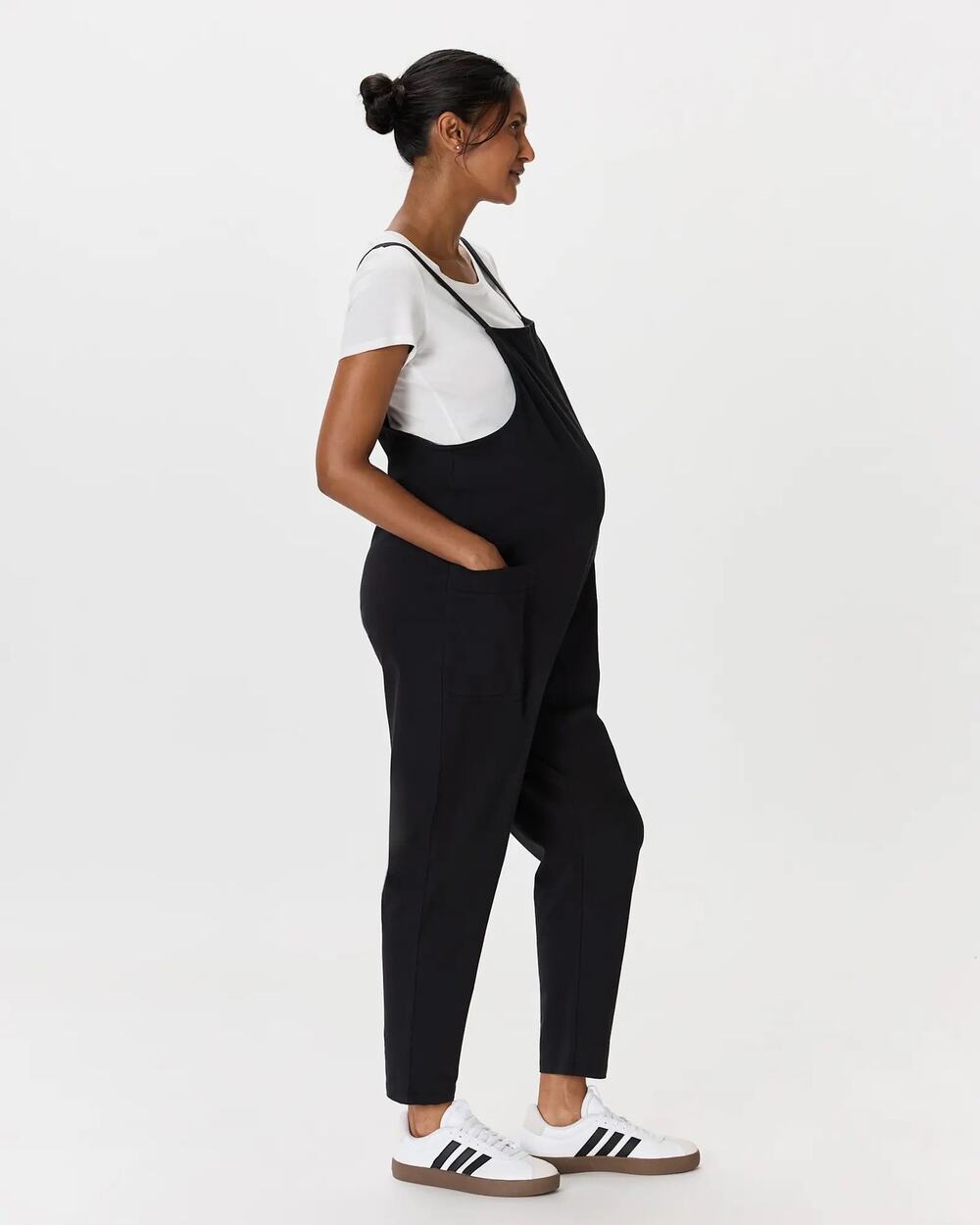 Quince NWT Maternity Overalls Size XS in black